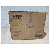 HOMCOM Christmas Advent Calendar, Light Up Table Xmas Wooden Store Holiday Decoration with Countdown Drawer, Village, for Kids and Adults, Natural