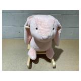 Qaba Rabbit Wooden Rocking Horse with Sound, Pink