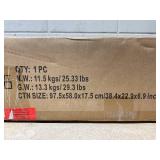 PawHut Wood Rabbit Hutch, Elevated Guinea Pig Cage with Run, Coffee 35.5" x 20.75" x 34.25"