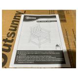 Outsunny All-Weather Patio Chair, HDPE Patio Dining Chair, Heavy Duty Wood-Like Outdoor Furniture for Garden, Backyard, Deck, Porch, Lawn, Black