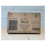 HOMCOM Textured Aluminum Portable Wheelchair Ramp for Home, Steps, Doorways, Foldable Handicap Ramp 2