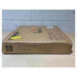 HOMCOM 24 Round Metal Coffee Table with Hammered Tray Top