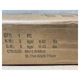 HOMCOM 24 Round Metal Coffee Table with Hammered Tray Top