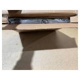 Outsunny 19" Beach Umbrella Table Tray, Slatted Instant Portable Beach Tables for Sand, Swimming Pools, Patio, Garden, Deck, Brown