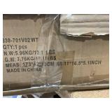 Homcom - Room Divider, Folding Privacy Screen, Room Separator, Wave Fiber Freestanding Partition Wall Divider - White