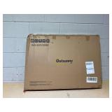 Outdoor Privacy Screen with Planter Box, Black, Metal Privacy Panel, and Raised Garden Bed