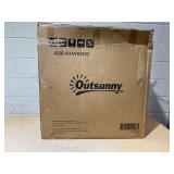 Outsunny Heavy Duty Camping Cot, Folding Bed with Soft Padded Cushion and 180° Adjustable Backrest, 400 lbs. Capacity, Green