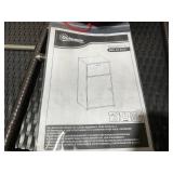 Outsunny Outdoor Towel Rack for Pool w/ Drawer & Cabinet, Dark Brown