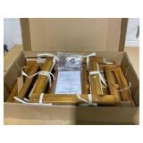 BABOOM Patio Acacia Wood Coffee Table 2-Tier Rectangular Center Table Rectangle Outdoor Coffee Table 18-in W x 29.5-in L