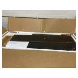 HU10448DK 3-in-1 Coat Rack with Entryway Bench & Hooks & Enclosed Cabinet, Black