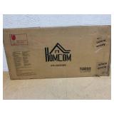 HOMCOM Media Stand with 4-Tier Audio Rack AV Media Corner Shelf with Cable Management for DVD Players Game Console TV Box Cable Box Xbox WiFi Router, Brown