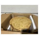 HOMCOM 17" Tall Tree Stump End Table, Concrete Sofa Side Table for Indoor and Outdoor Use, Garden Stool