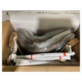 HOMCOM Counter Height Bar Stools Set of 2 Vintage PU Leather Barstools with Footrest for Dining Room