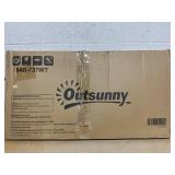 Outsunny Traditional Wooden High-Back Rocking Chair for Porch