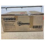 Outsunny Outdoor Bar Stools Set of 2, 360° Swivel Bar Height Chairs, 26.75" x 29.5" x 48.5", Gray