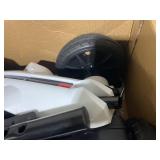 Aosom 12V Electric Go Kart for Kids w/ Adjustable Speed, White