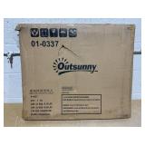 Outsunny Folding Chaise Lounge Chair, Pool Sun Tanning Chair, Outdoor Lounge Chair with 5-Position Reclining Back Brown