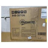 Outsunny Foldable Outdoor Chaise Lounge Chair Reclining Camping Tanning Chair with Breathable Mesh Fabric and Headrest