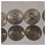 10 Qty Ike "Silver" Dollars 1971,1972,1974