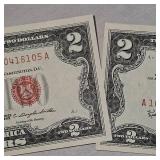 3-1963 $2 Red Seal Bills B/U Plus