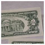 3-1963 $2 Red Seal Bills B/U Plus