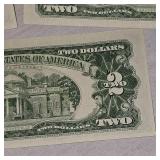 3-1963 $2 Red Seal Bills B/U Plus