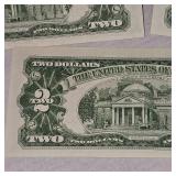 3-1963 $2 Red Seal Bills B/U Plus