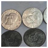 10 Qty-Ike Silver Dollars 1971,72,Bicentennial 76