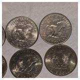 10 Qty-Ike Silver Dollars 1971,72,Bicentennial 76