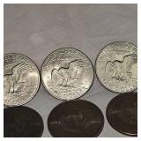 10 Qty-Ike Silver Dollars 1971,72,Bicentennial 76