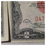 1928F $2 Red Seal Note- 1976 $2 Bill