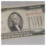 1928F $2 Red Seal Note- 1976 $2 Bill