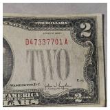 1928F $2 Red Seal Note- 1976 $2 Bill
