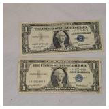 2-1957 $1 Star Note Silver Certificates