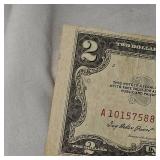 2-1953 $2 Red Seal Notes, One is a Star Note