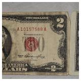 2-1953 $2 Red Seal Notes, One is a Star Note