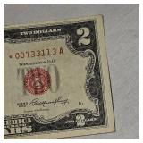 2-1953 $2 Red Seal Notes, One is a Star Note
