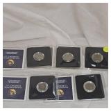 5 Buffalo Nickels in C.O.A. Sleeves, Very Nice