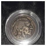 5 Buffalo Nickels in C.O.A. Sleeves, Very Nice