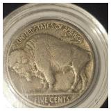 5 Buffalo Nickels in C.O.A. Sleeves, Very Nice