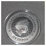 2022 $5 1oz Silver Tokalau Grizzly/Bull