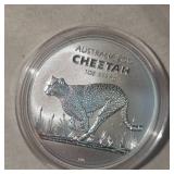 2021 Australian Zoo Cheetah 1oz Silver Round