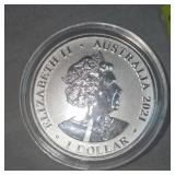 2021 Australian Zoo Cheetah 1oz Silver Round