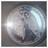 2022 1oz Austrailian Owls Silver Round