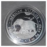 2022 1oz African Elephant Silver Round