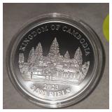 2023 1 oz Cambodian Tiger Silver Round