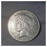 1922 D Peace Dollar AU