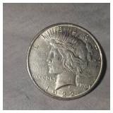 1922 D Peace Dollar AU