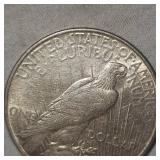 1922 D Peace Dollar AU