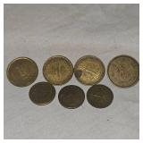 6 Coin Tokens as pictured